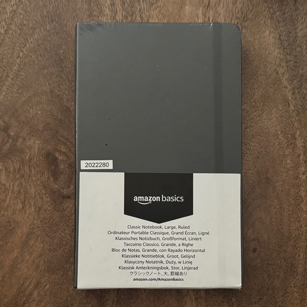 Black Amazon basics notebook